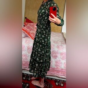 Floral Green Maxi Dress